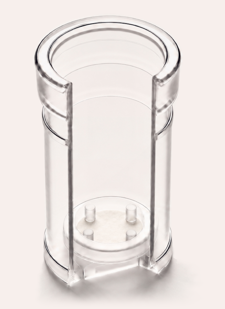 Filter insert cutaway: pressure ring and four support points