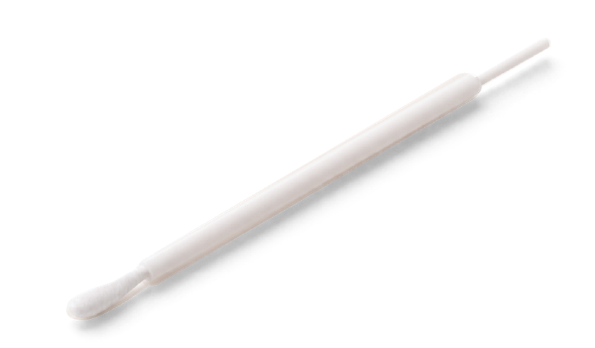 Complete white standard push-release swab